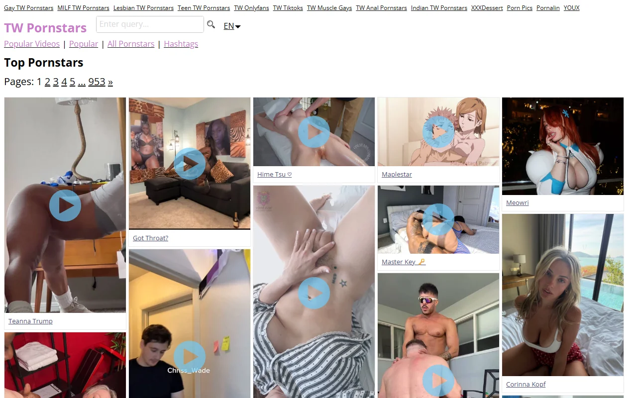 Screenshot of Twpornstars